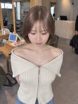 ゼストプラス(ZEST plus) 大人可愛い丸みショートボブ×透明感ブラウン