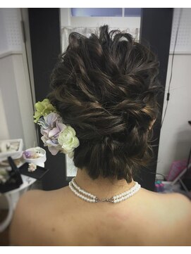 ヘアアンドケア エジェリラボ(hair&care egerie lab) ヘアセット 結婚式ヘア☆編み込みルーズアレンジ