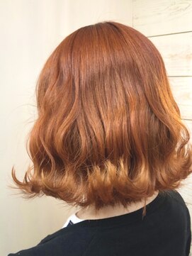 ベルクープス 天王寺店(Belle Coupes) 【ベルクープス天王寺】岡本真由美　タイガーリリーオレンジボブ