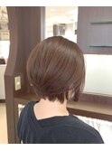 ショートボブショートヘアベージュブラウン