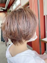 ルーファス 恵比寿 渋谷(Ruufus)&nbsp;50代白髪ぼかしハイライトショートボブ【Ruufus恵比寿渋谷3157e