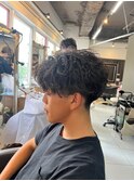 波巻きツイストスパイラルパーマ シャドウパーマ メンズパーマ