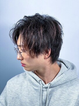 ヒロギンザ 青山店(HIRO GINZA) ハイライト/マッシュパーマ/ウルフ/アッシュブラック/波巻き