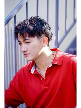 銀座マツナガ 浅草店 黒髪短髪/ゆるふわツーブロショート/スパイラルパーマ