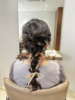 ビオラバイフーガ 綱島(Viola by FUGA)&nbsp;網下ろしアレンジ＊リボン編み込みヘア