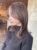 ミルヘアデザイン(mil hair design)&nbsp;ミルクティーベージュローライトインナーカラーハイライト