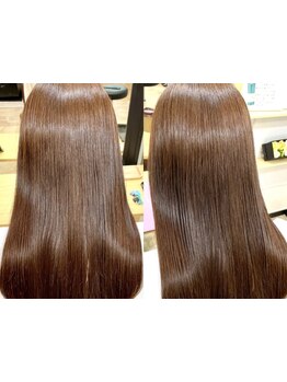 【ブリーチ、ハイダメージでもストレートに出来る】髪質改善に特化して施術しているので、満足度も◎