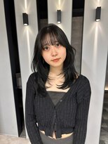 ハオ(hao) ブルーブラック×顔周りレイヤー