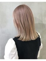 ダブルカラーピンクベージュケアブリーチハイトーンカラー韓国