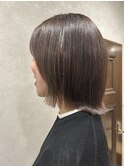 切りっぱなしウルフボブ♪