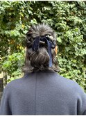 結婚式お呼ばれボブアレンジ