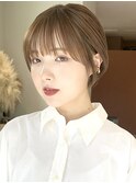 丸みショートマッシュショートコンパクトショート前髪あり透明感