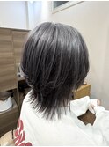ハイトーンウルフ/ブリーチカラー/ハイトーングレー