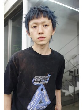 レコ 渋谷(LECO) ペールスモーキーブルーハイトーンメンズショート