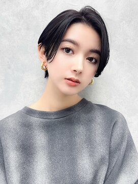 ラフィス ヘアー パーク 枚方2号店(La fith hair park) 【La fith】大人ショート×センターパート×暗髪カラー