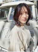透明感ラベンダーグレージュ×韓国くびれボブヘア