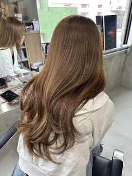 ラック(LUCK) 明るめブラウン/船橋/くすみベージュ/細めハイライト