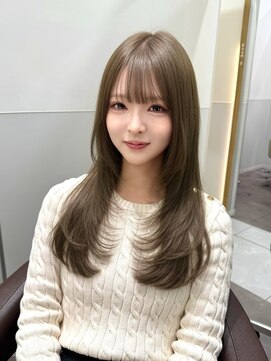 パルス ギンザ(PULSE ginza) ロングレイヤー透明感オリーブベージュカラー