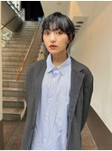 マッシュショート/ウェット質感/黒髪/暗髪/ナチュラル/似合わせ