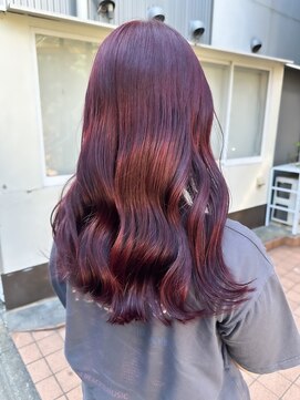 ラレイ ハラジュク(Lalei harajuku) 【白石】ブリーチなし赤髪ボルドー暖色ワインレッド原宿
