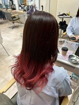 キャパ(CAPA)&nbsp;ピンクグラデーション(茅ヶ崎/20代/韓国ヘア/デザインカラー)