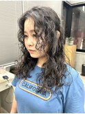 ロングスパイラルウェーブパーマ　くるくるカーリー