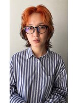ペスカケイクリエイティブ(PESCA K-CREATIVE)&nbsp;オレンジグラデーション×ブラックエンズマレット
