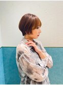 ハンサムショート/丸みショートボブ/20代30代40代50代/顔周り