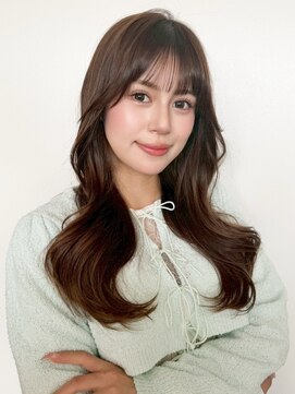 ビーチ(BEACH) モテ髪ワンカール小顔ヘアヨシンモリ髪質改善ロングレイヤー暗髪