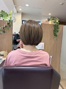 エル バイ ファースト(L by first) 【L by first】明るい白髪染め×ボブ　30代/40代/50代/60代