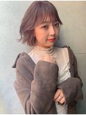 大人かわいい色っぽボブ・ピンクベージュ
