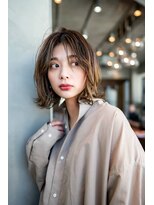 オースティン 門前仲町(AUSTIN)&nbsp;大人かわいい前髪セシルカットココアブラウンフリンジウェーブ