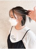 フェイスフレーミングホワイトインナーカラー/20代30代40代