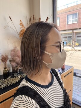 ノア(noa.) #切りっぱなしボブ × ベージュ