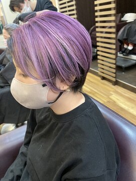 ブレス バイ ファースト 大和吉岡店(Breath by first) アンブレラカラー×ホワイトパープル【stylist西條】