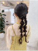 編みおろしヘアセット