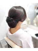 和装シニヨンスタイル