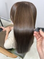 ヘアーアンドビューティーザ エフ(Hair Beauty the F)&nbsp;＊艶髪_髪質改善トリートメント_アッシュブラウン_ロング_m80