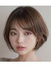 ポイント[前髪]縮毛矯正・カット・マイクロバブル超音波トリートメント