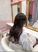 アレンジ/ヘアセット/ヘアメ/ハーフアップ/お呼ばれ/巻き下ろし