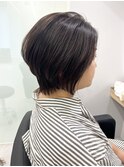 イメチェンホワイトブロンド外ハネボブ美髪ワイドバング韓国黒髪