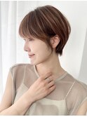 ウェーブミディアム似合わせカットメルティカラーショート/原宿