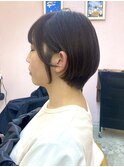イメチェン外ハネボブ美髪ワイドバング/ショートボブ髪質改善
