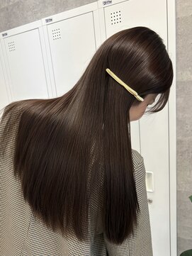 エヌ 大阪梅田店(enu) 明るめブラウンベージュ+髪質改善トリートメント