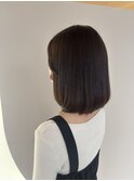 切りっぱなし丸みボブ