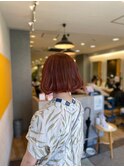 ブリーチなしダブルカラーアプリコットオレンジレッドピンク韓国