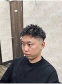 ツイストピンパーマ×スキンフェード