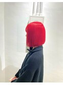 レッド　赤髪　高発色カラー