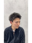 スパイキーショート×ピンパーマ