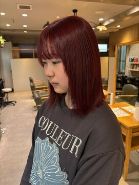 ゼストプラス(ZEST plus) 派手すぎない可愛さ◎艶めく深みレッドカラー！！